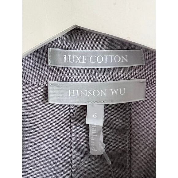 Hinson Wu Aileen Luxe Cotton Button Back Popover Shirt Tahitian Pearl Size 6 NWT - Picture 7 of 12